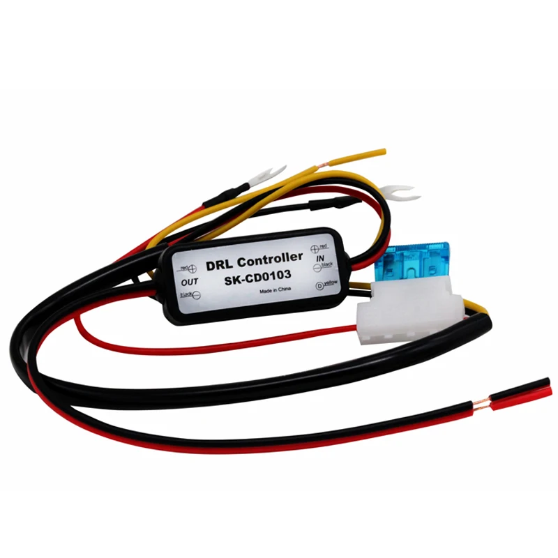 

DRL Controller Auto Car LED Daytime Running Light Relay Harness Dimmer On/Off 12-18V Fog Light Controller