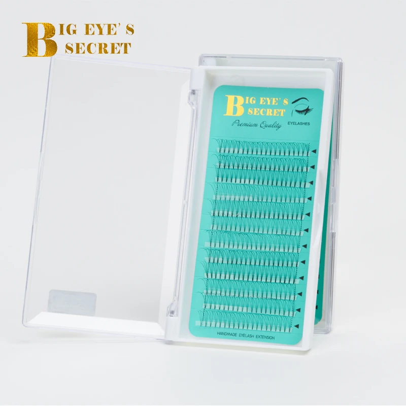 Big eye\'s secret 3D 4D 5D 6D Lashes Russian Volume Eyelash 60 Bunches Premade Volume Fans Natural Short Stem Cluster Lashes