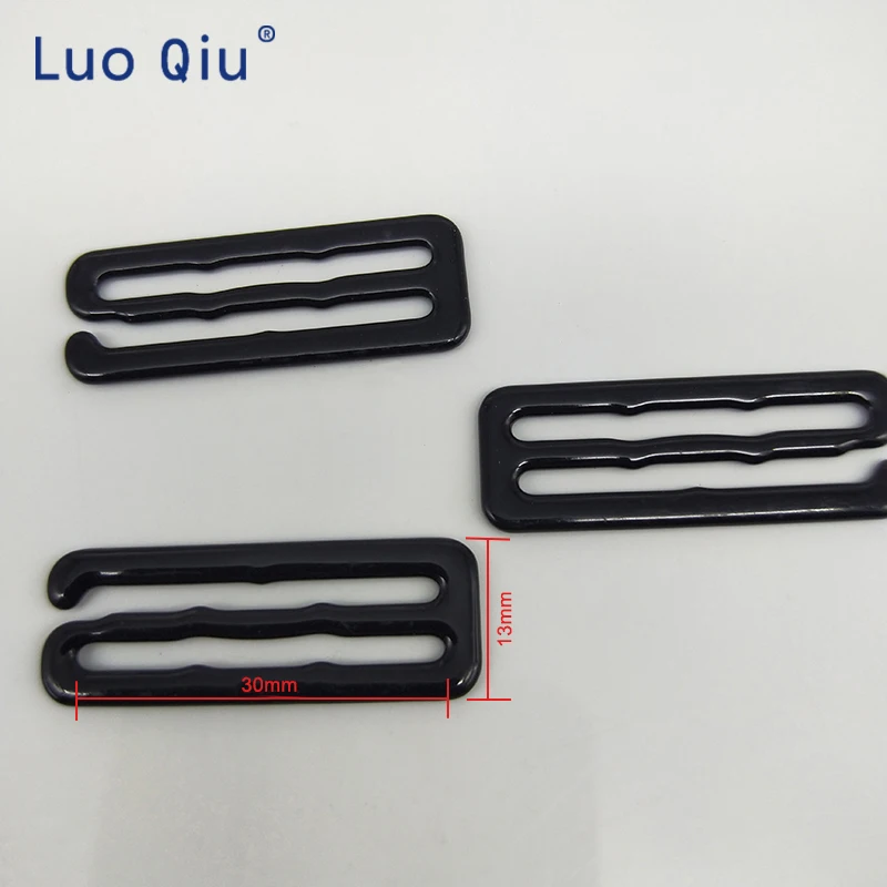 Coated black type 9 metal bar Buckles clips for Lingerie Adjustment accessories DIY High quality 30mm 10pcs/lot Luo Qiu
