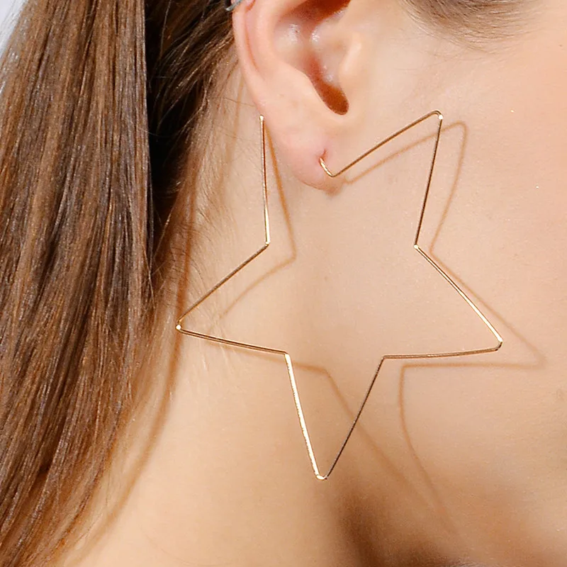 Minimalist Jewelry Fish Shaped Stud Earrings Simplicity Handmade Copper Wire Earring Women Brincos de gota Feminino Geometric