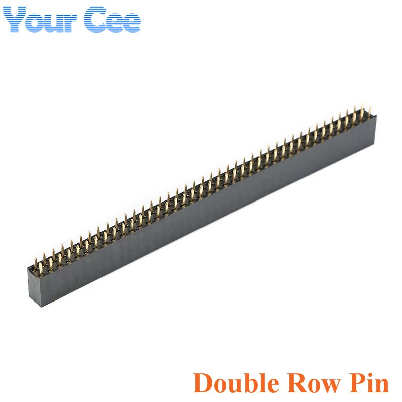 10pcs Double Row Pin 2*2P 3P 4P 5P 6P 8P 10P 12P 20P 40P Straight Pin Female Header Strip Socket Connector 2.54mm Pitch