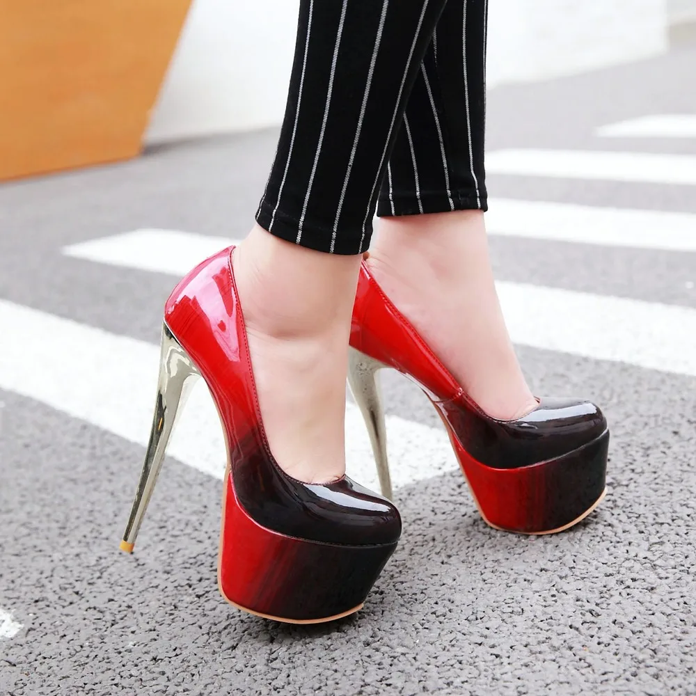 2017 New Big Size Sale 30-48 New Fashion Sexy Round Toe Women Super waterproof table  High Heels Ladies Wedding Party Shoes Y-19