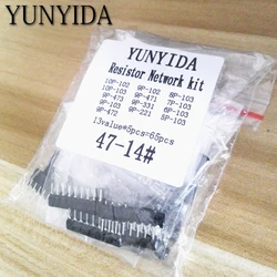 65pcs = valor 13*5pcs conjunto kit Sortido Resistor Rede Matriz 9A103 9A102 9A472 9A221 9A331 9A471 7A103 5A103 6A103 8A103 10A103