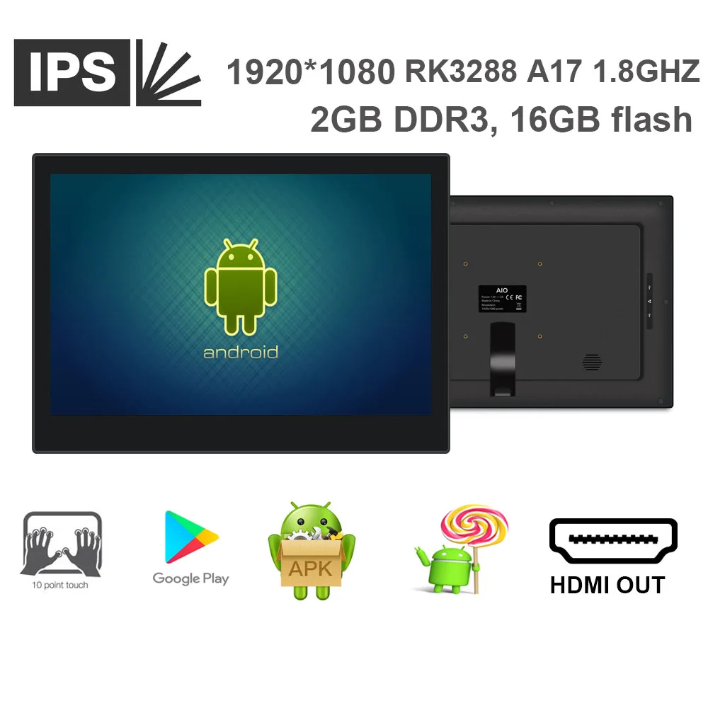 

14 inch touch cloud pos display ( Android 5.1 Lollipop, 1920*1080, Rockchip3288 Quad core, 2GB DDR3, 16GB nand, USB*1, mini usb)