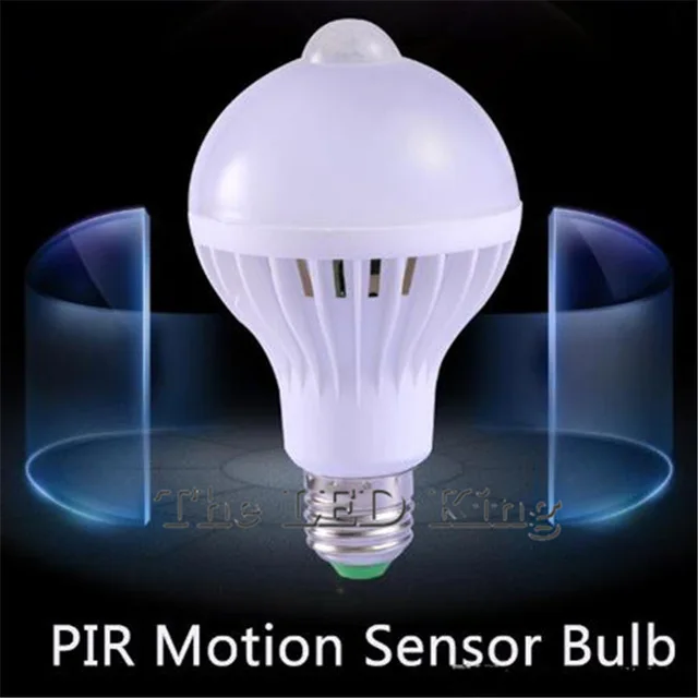 LED PIR Motion Sensor Lamp 220V 110V 5W 7W 15W LED Bulb Auto Smart Intelligent PIR Infrared Body Motion Sensor Light E27 Socket