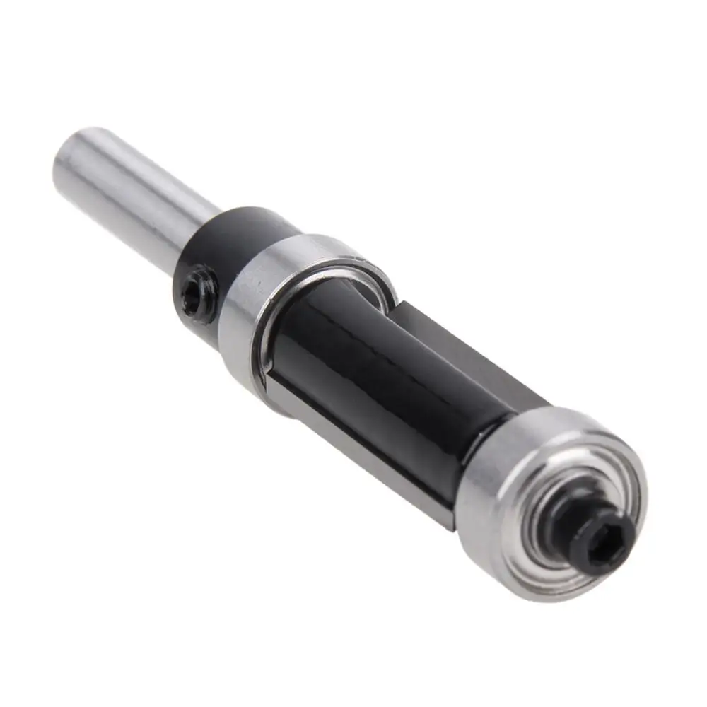WREOW 1/4 Inch Shank MIlling Cutters Dual Bearing Carbide Slab Milling Cutter Flush Trim Router Bit Woodworking Trimmer Drill