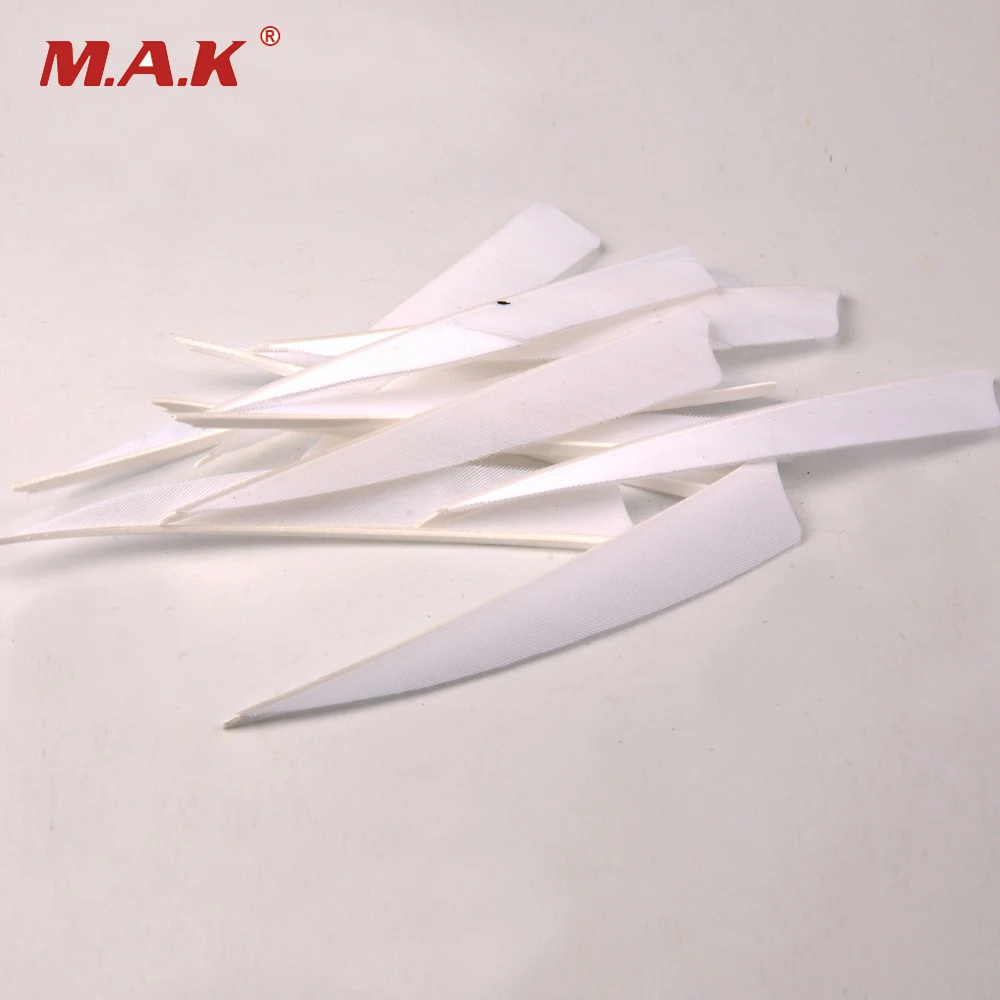 

12pcs/lot 4 inch White Turkey Feather Real Arrow Feather Vans For DIY Archery Arrows Bows Shooting Archery