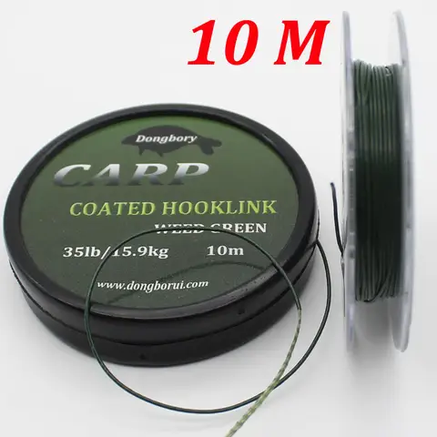 잉어 낚시 후크 링크 코팅 후크 라인, 헤어 리그 잉어 낚시 후크 리깅 라인 빠른 싱킹 잉어 태클 라인 낚시 와이어 Best5