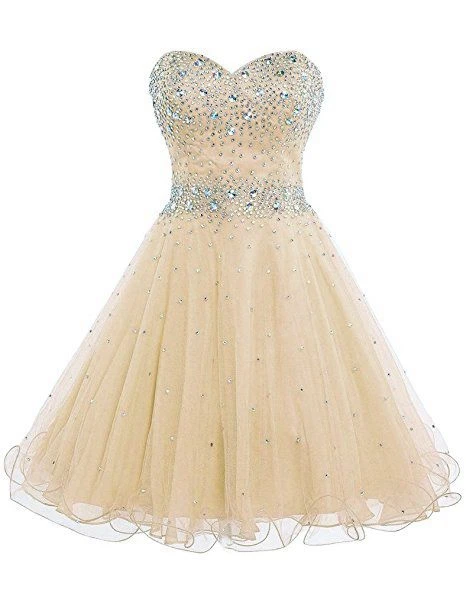 ANGELSBRIDEP Sparking Beading Homecoming Dress Vestido De Formatura Curto Sweetheart Organza Short Graduation Dresses Lace-up