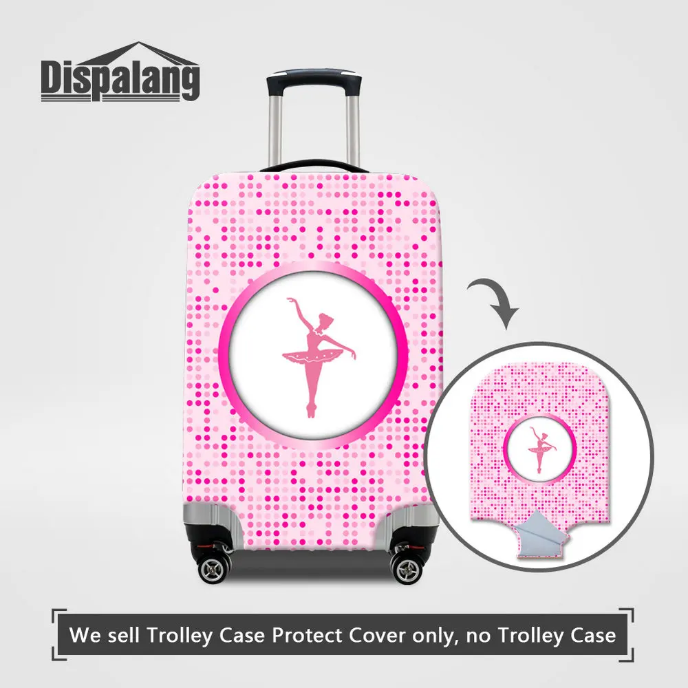 

4 Sizes S/M/L/XL Travel Luggage Cover For 18-32 Inch Ballet Girl Printing Suitcase Protective Covers Dust Rain Case Accessories