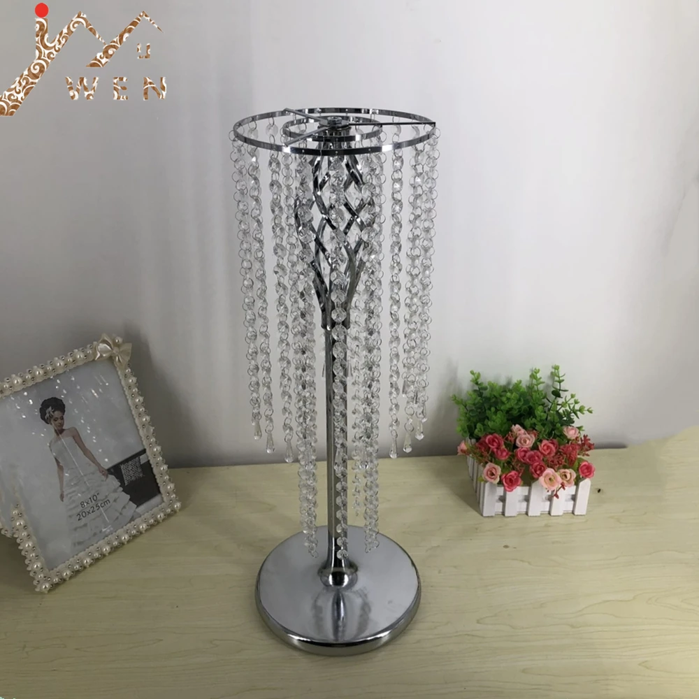 Crystal Flower Rack Two Ties Wedding Centerpiece / Exquisite Table Flower Road Lead With Pendant Party Home Hotel Decor