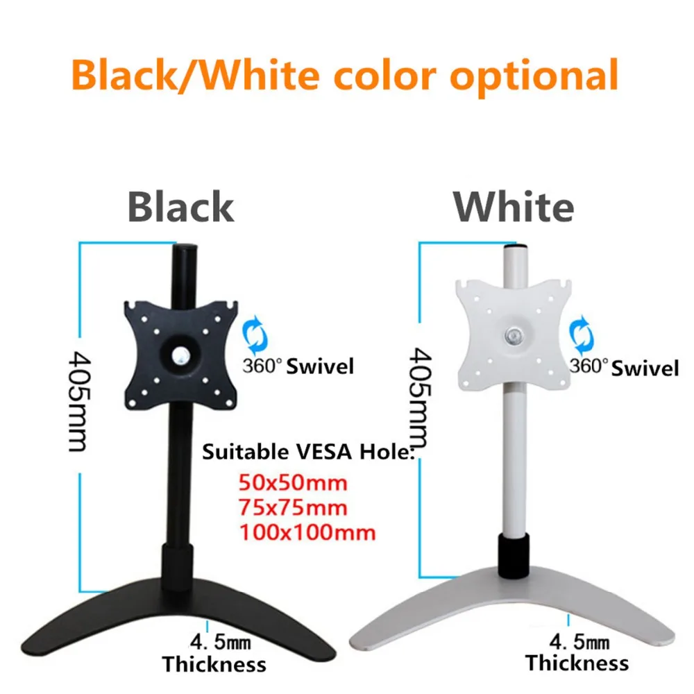 Wearson Height Adjustable LCD Monitor Stand Flat Bottom For Samsung,HP,LG,Acer,ViewSonic,Asus,Dell,etc up to 14-27inch Monitor