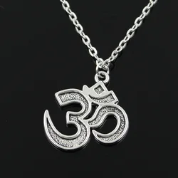 New Fashion Yoga Om Pendants Round Cross Chain Short Long Mens Womens Silver Color Necklace Jewelry Gift