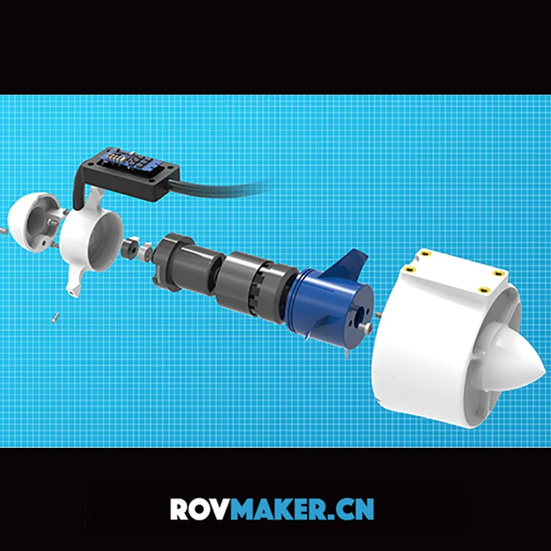 Waterproof Moto Power Assembly Built-in 30A Positive Reversal Electronic Speed Controller ESC ROV ROVMAKER Underwater Propeller