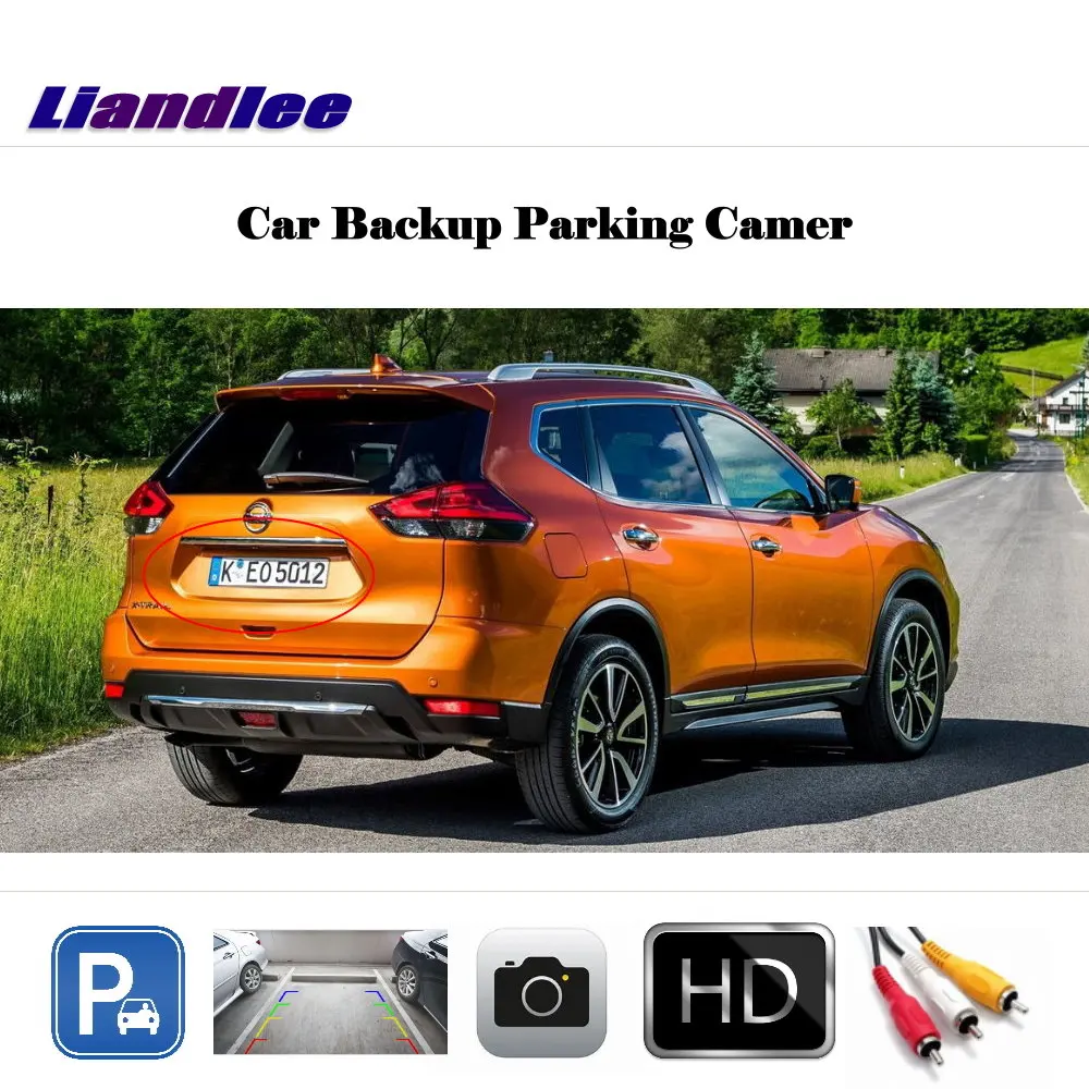 For Nissan X-Trail Rogue 2013-2018 Auto Reverse Rear Camera HD CCD Back Parking CAM Work With Car Factory Screen