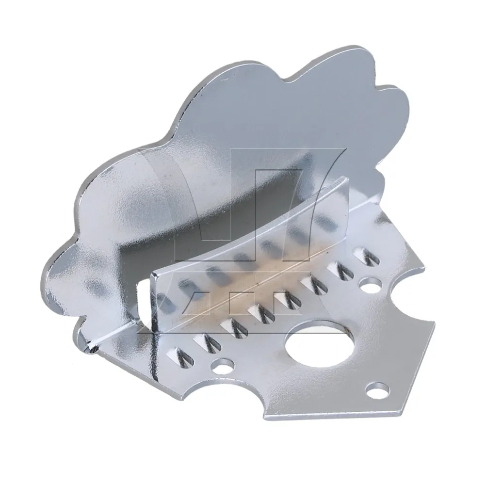 Yibuy 60mm Silver Zinc Alloy Mandolin Guitar Tailpiece for 8 String Mandolin