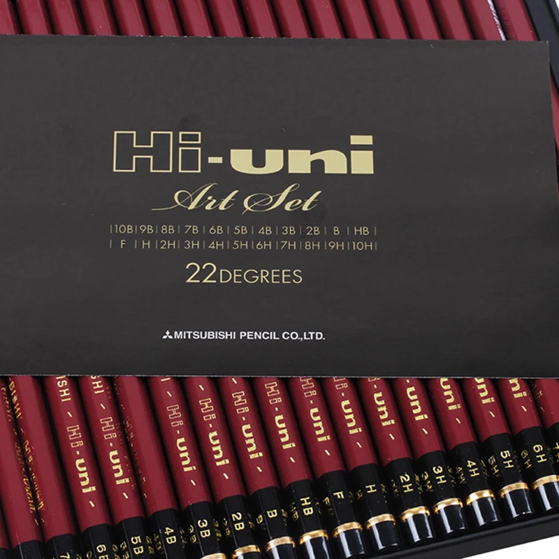 6 Pcs/lot Uni HI-UNI 22C Most Advanced Drawing Pencil 22 Type of Hardness Standard Pencils Office & School Supplies