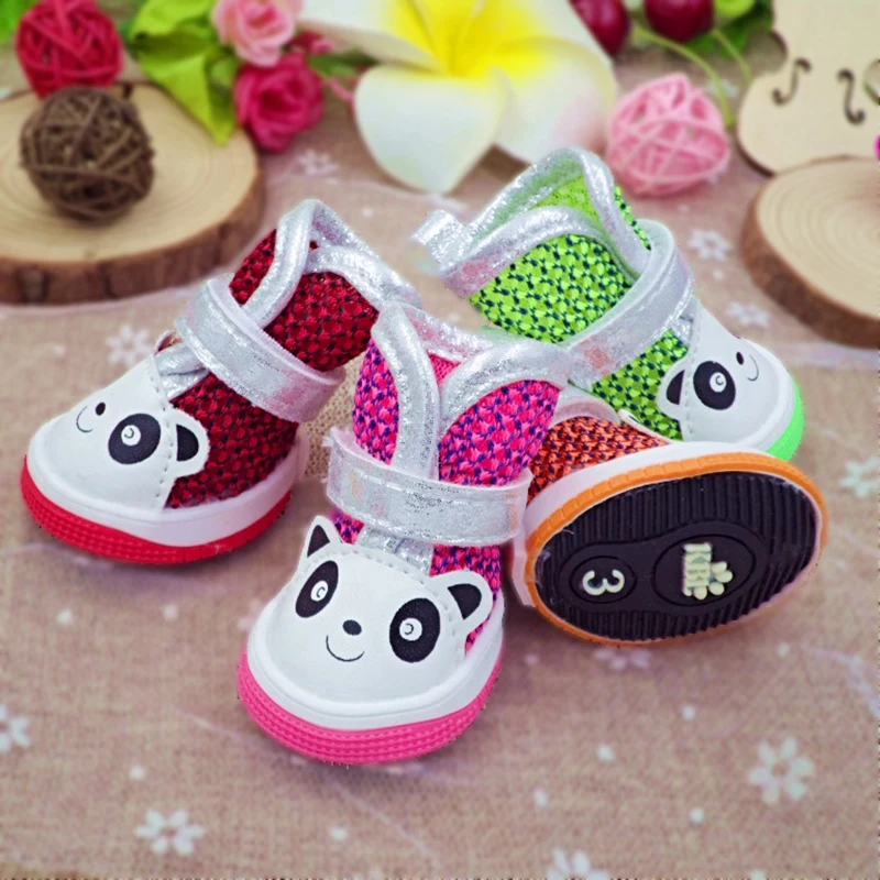 Cute Panda Scarpe Animale Domestico Per I Cuccioli Piccoli Cani di Piccola Taglia Estate Traspirante Nuovo Gatto Stivali Calzature Accessori Per