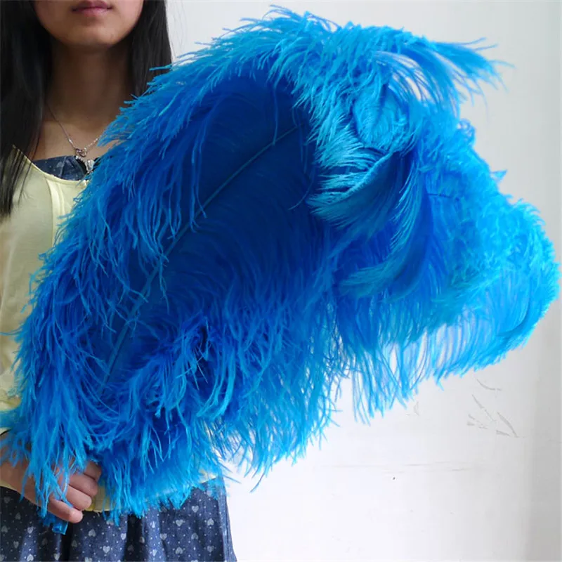 

10pcs 70-75cm/28-30inch High QualityTurquoise Blue Ostrich Feathers Christmas Decorations Cosplay DIY Mask Jewellery