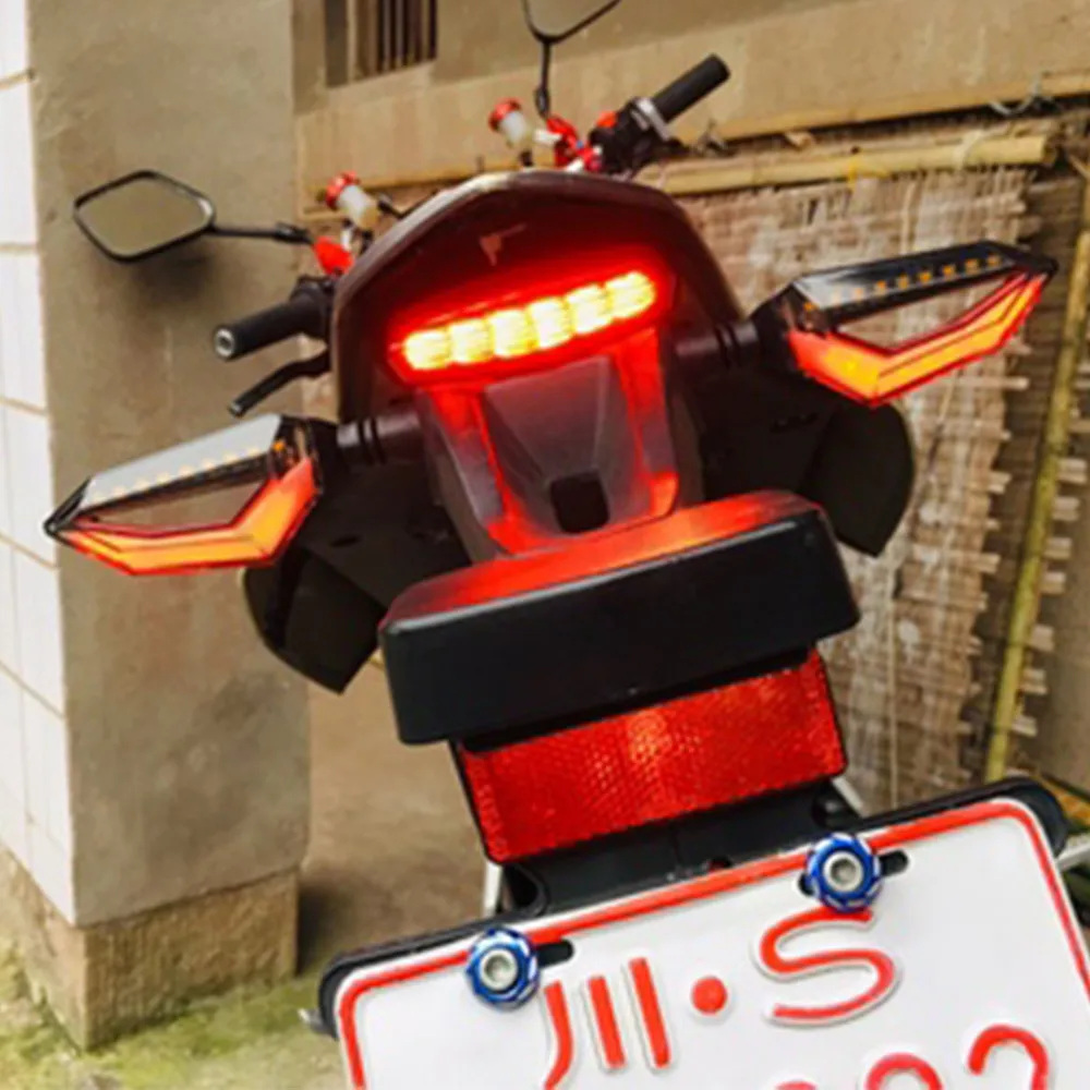 Universal motorcycle turn signal light flowing water LED flash for Suzuki GSXR GSX-R 600 750 1000 K1 K2 K3 K4 K5 K6 K7 K8 K9