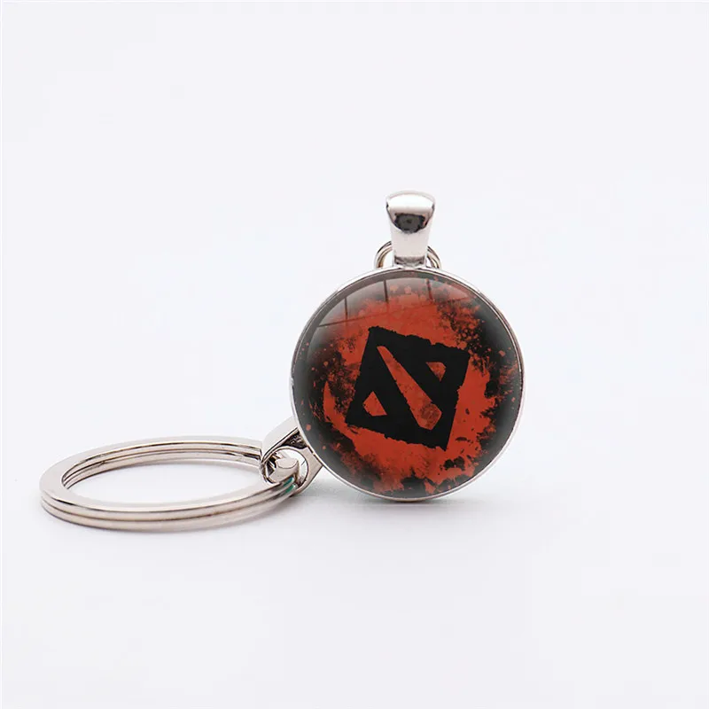 Hot Game Theme Dota 2 Logo Keychain Dota 2 Logo Pendant Key Chain Figure Classic Jewelry Gift Keyring