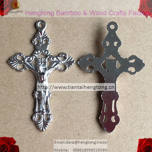 

free shipping 30pcs/lot rosary part, rosary accessory, rosary cross, jesus crucifix, religious cross pendant