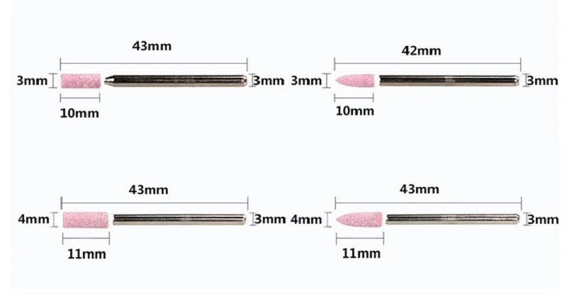 新 10 ピース/セット砥石ポイント研磨研削ヘッド Dremel 回転工具