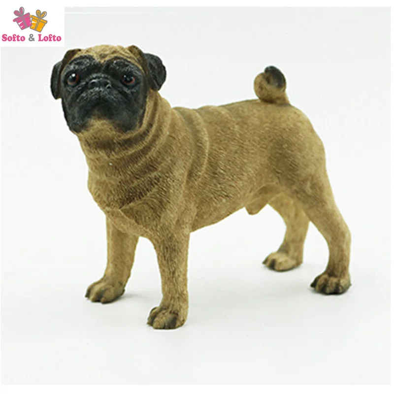 

Quality pug dog artificial figure,real like car styling decoration,Christmas gift toy doggy,lovely puppy pet cake decorations