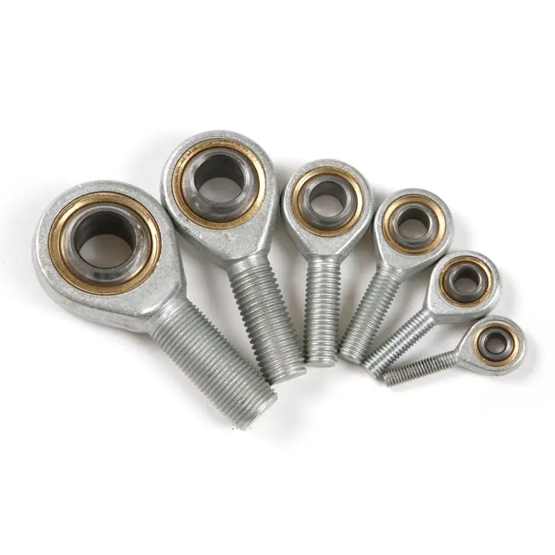 6Pcs Fish Eye Style Bearing Steel Rod End Joint Bearing M6 M8 M10 M12 M16 M18 Ball Bearing for Hydraulic Cylinder