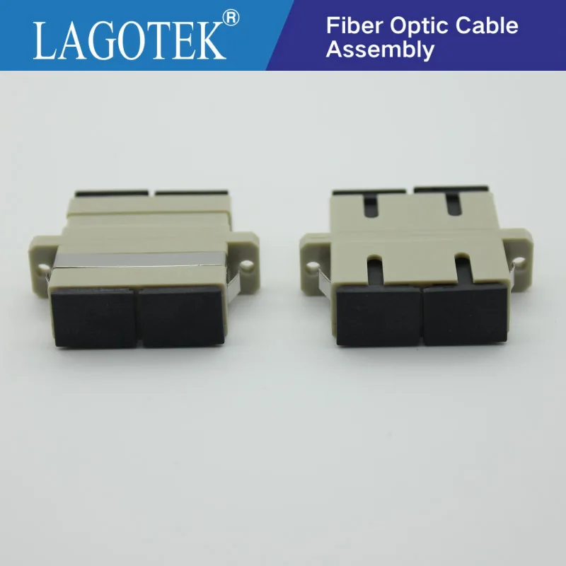 100PCS SC UPC Duplex Mulit-mode Fiber optic Adapter SC Optical fiber coupler SC UPC Fiber flange SC connector Free shipping