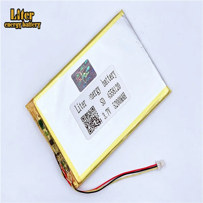 1.0 مللي متر 3pin موصل 4558120 4560120 3.7V 5200mah الجملة رقيقة جدا يبو بطاريات قابلة للشحن ليثيوم أيون بوليمر