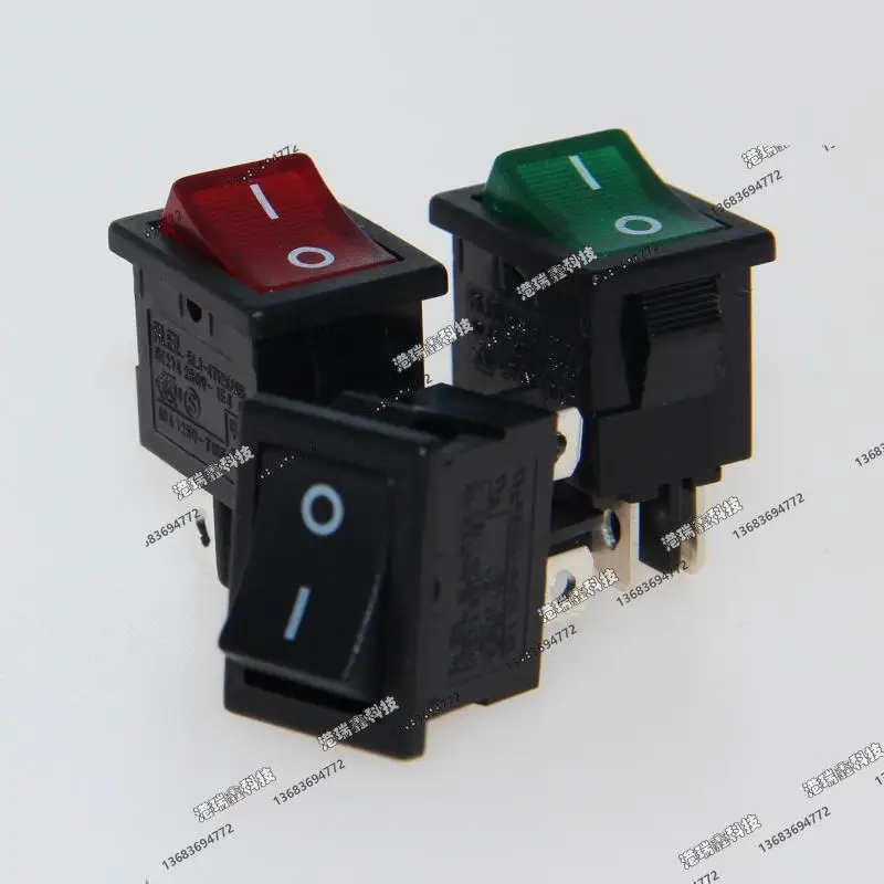 

[SA]Power Switch Rocker Switch Black Dual RLEIL two tranches boat type toggle switch legs RL3-4 RED GREEN BLACK--100PCS/LOT