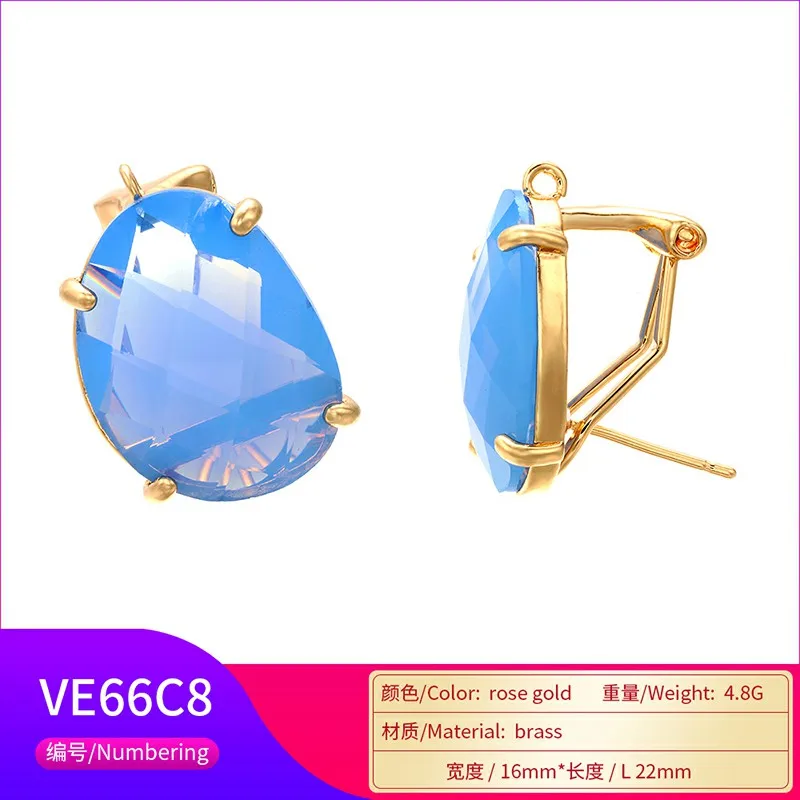 Women's Crystal Cobblestone Stud Earrings, Luxurious Design