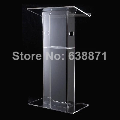 FreeShiping Detachable Acrylic Lectern with Aluminum stands, Acrylic Pulpit, Acrylic Podium