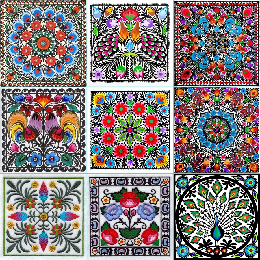 5D DIY Diamond Painting polish folk art Diamond Embroidery Cross Stitch Flower peacock Needlework Home Decorative