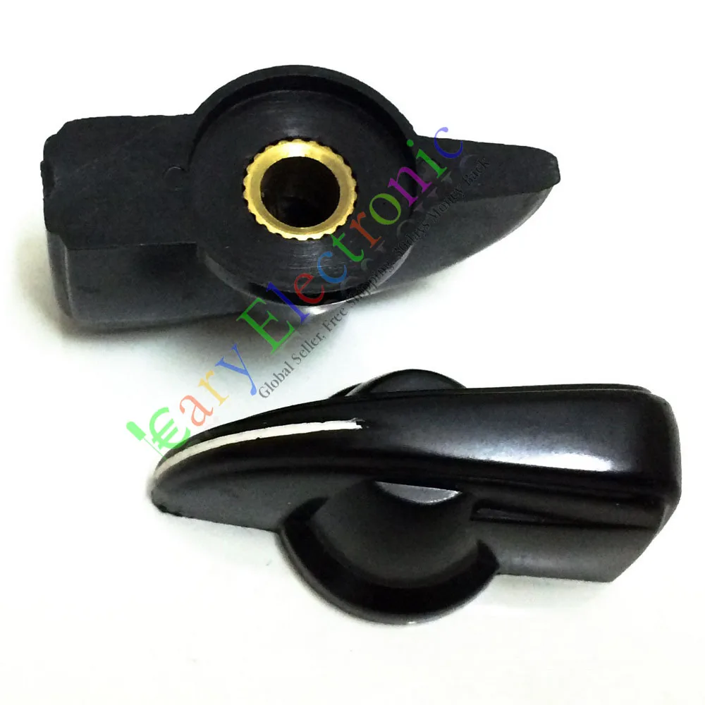 Wholesale and retail 4pc chicken head knob aged black set 6mm screw brass insert pedal control audio free shipping