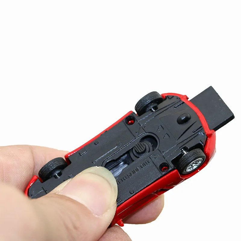 محرك فلاش معدني صغير للسيارة الرياضية ، 4 جيجابايت/8 جيجابايت/16 جيجابايت ، محرك أقراص فلاش Usb ، تخزين بطاقة الذاكرة ، هدية للأولاد