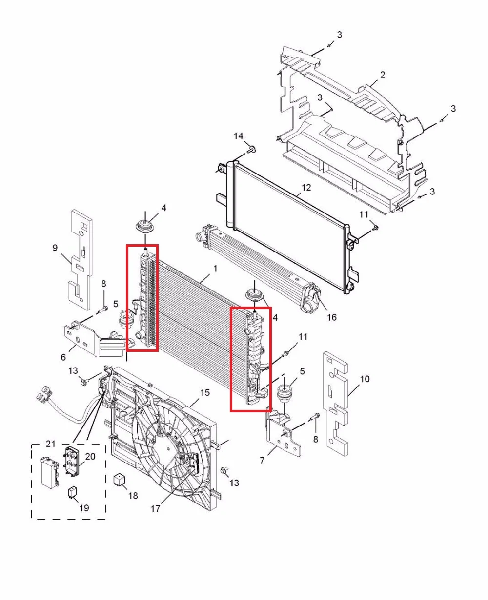 Radiators left and right side plastic water chamber for Chinese SAIC ROEWE 550 MG6 1.8T Auto car motor parts