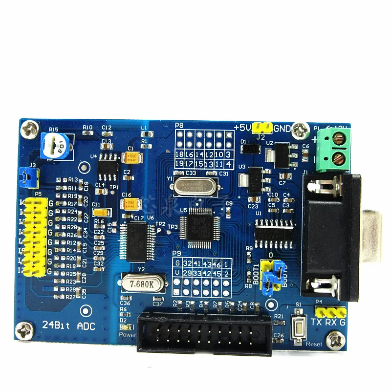 High precision acquisition module ADS1256+STM32F103C8T6 industrial control NEW learning board 24 bit ADC power supply