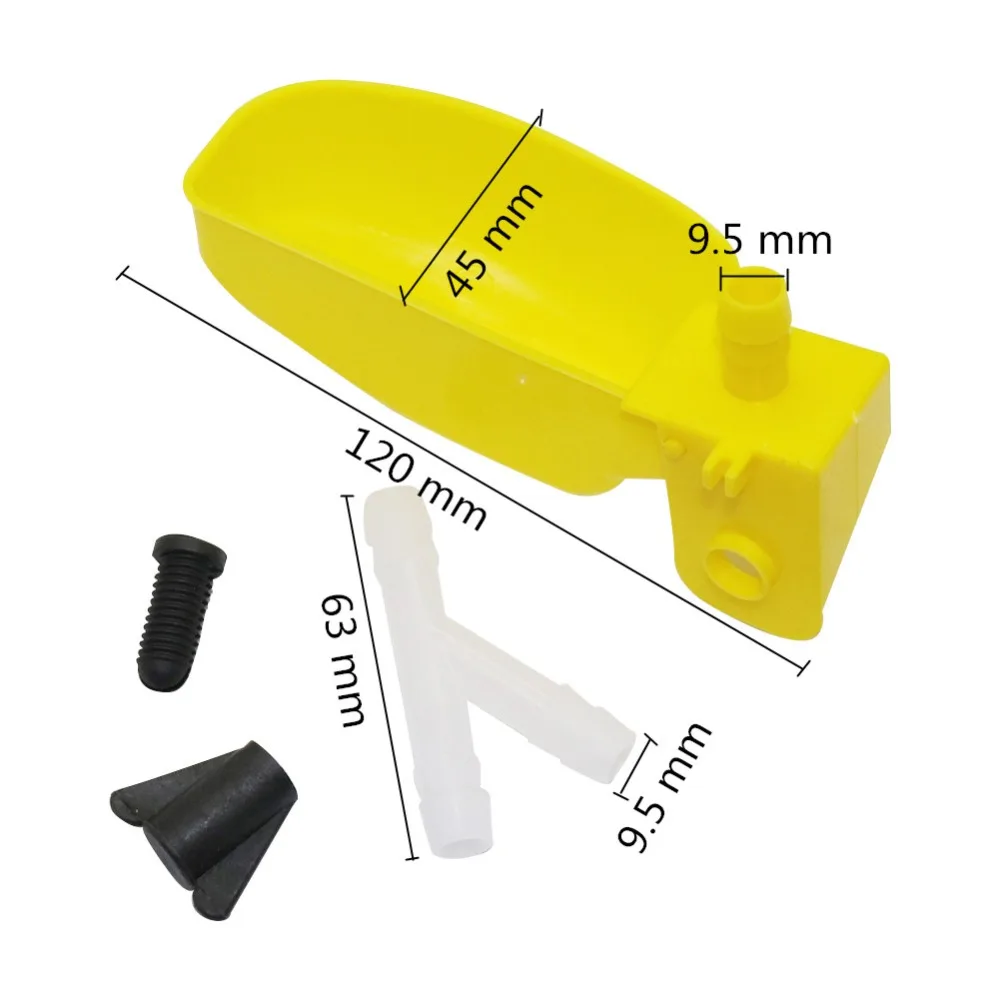 75 sets Wholesale Automatic Waterer Cups Quail Birds Chicken water Pheasant Waterer Feeders Water bowls 11.5*4.5 cm Yellow