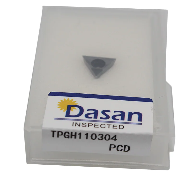 10 قطعة شفرة TPGH110304 CNC PCD مخرطة الماس يميل تحول إدراج Polycrystaline الماس إدراج المخرطة الداخلية سكين أدوات