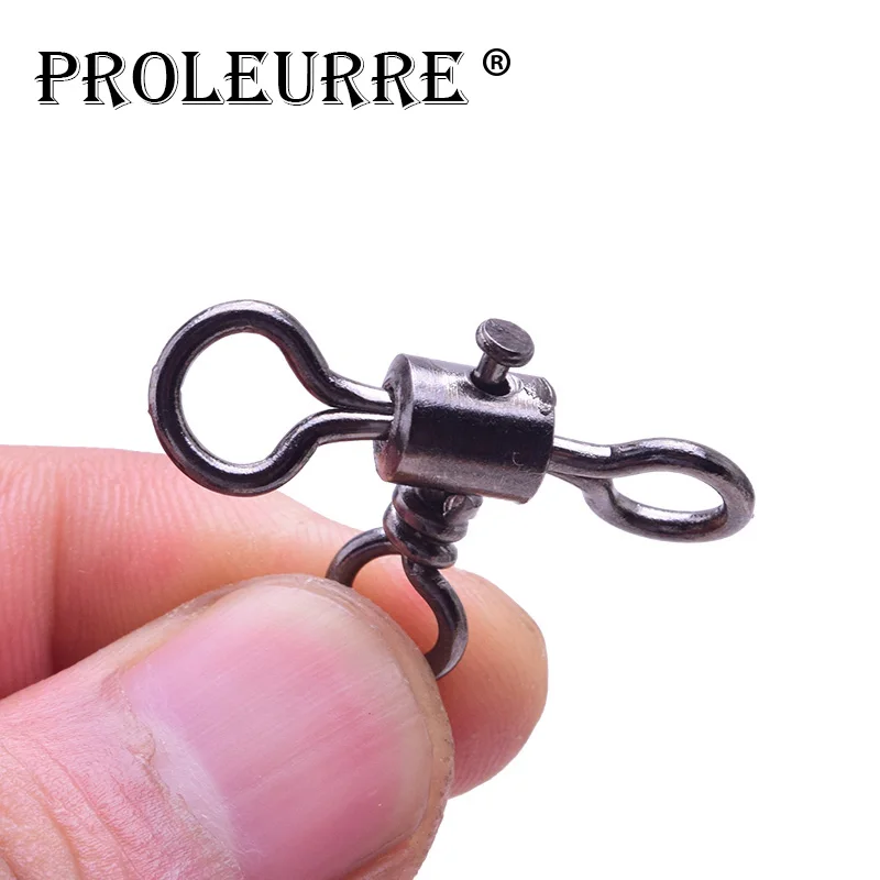 Proleurre 10pcs/lot Fishing Swivels Rolling Swivels Sea Fishing Accessories Tackle Connector Rolling Swivels 3-way Swivels