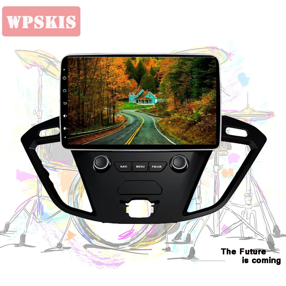 9\'\' IPS HD Screen In Dash Car Music Video Stereo PC Tablet Headunit For Ford Tourneo Transit Custom 2013+ Android 13 CarPlay bt