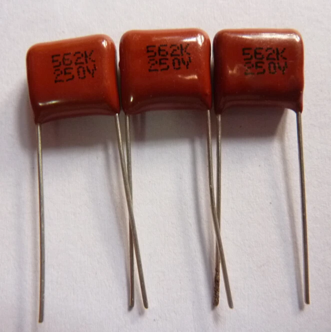 

50pcs CBB capacitor 562 250V 562k 250V 5600pF 5.6nF P10 CBB13 Metallized Polypropylene Film Capacitor