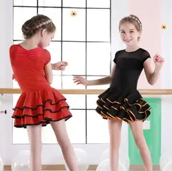 Vestidos latinos de salón vestido de baile para niñas vestido de salsa niños rumba 2019 niños spandex falda de samba ropa de competición de tango