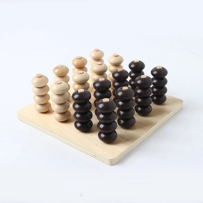 Montessori Special Shuttle Limon's teaching aids kindergarten sensory puzzle children's toys geometric stereo four chess