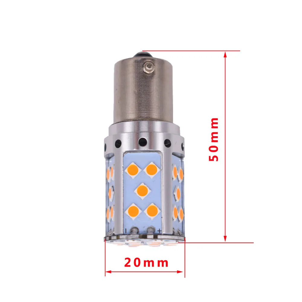 YSY 2PCS 1157 BAY15D P21 3030 35 SMD Canbus Error free LED Car Turn Signal Lights Reverse Backup Stop Lights No hyper flash 12V