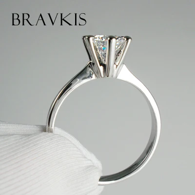 BRAVEKISS wedding band crystal solitaire bague rings engagement rings bands for women alliance bridal rings jewelry BJR0012B