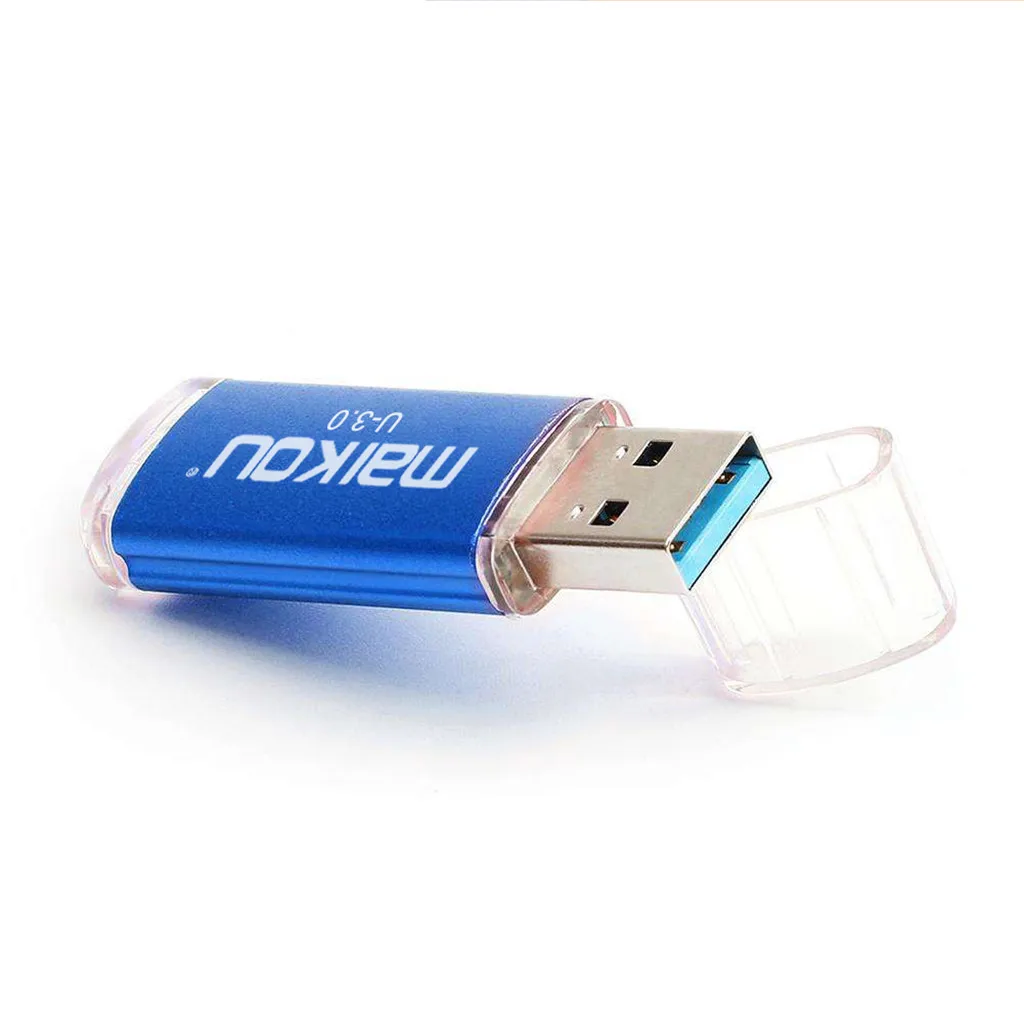 Maikou-Clé usb 3.0, support à mémoire de 128gb, lecteur flash, disque u mobile, couvercle transparent