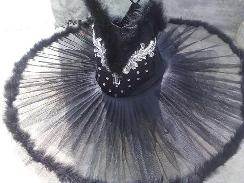 Ballet dress Adult ballet yarn costumes Black swan dance dress feather Ballet tutu sequins professional dress